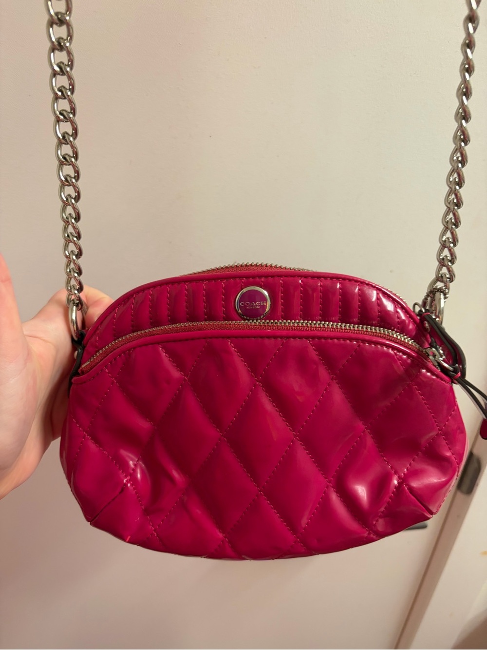 Coach Quilted Crossbody Bag in Hot Pink